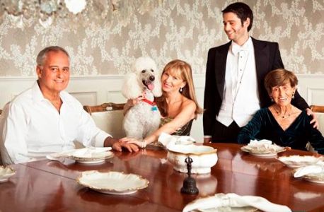 Photo of Josh Flagg and his wife Bobby Boyd with parents, Michael Flagg, and Cindy Flagg.